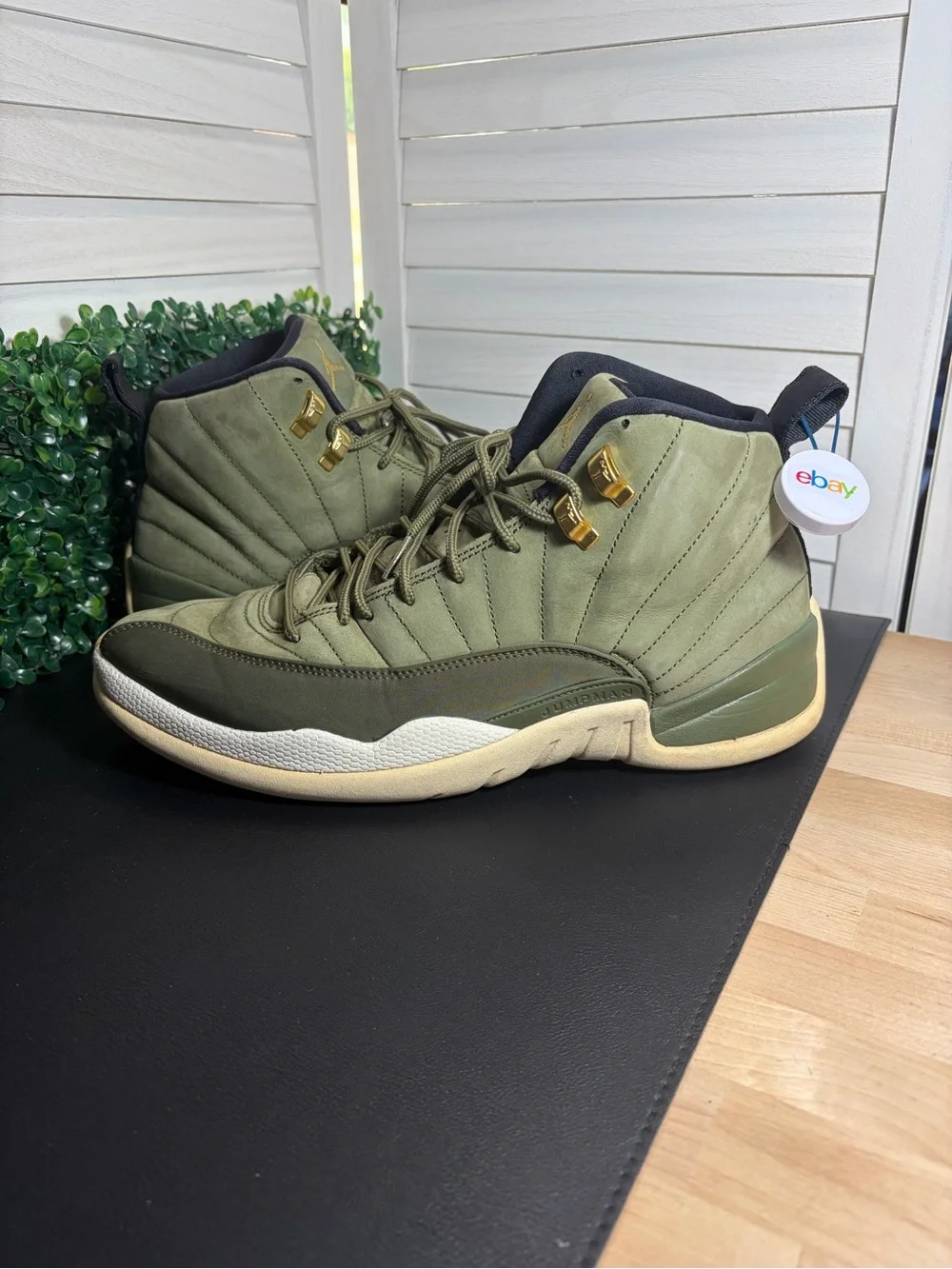 Air Jordan 12 Retro CP3 Class of 2003 Olive Canvas Size 12 130690-301 w/ Box